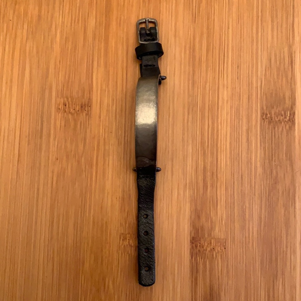 Isabel Marant leather and metal bracelet